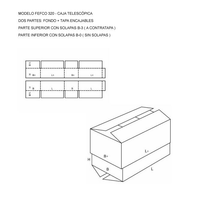 Cajas TELESCÓPICAS -  Base de 675 x 145 mm. Altura variable de 800 a 1600 mm