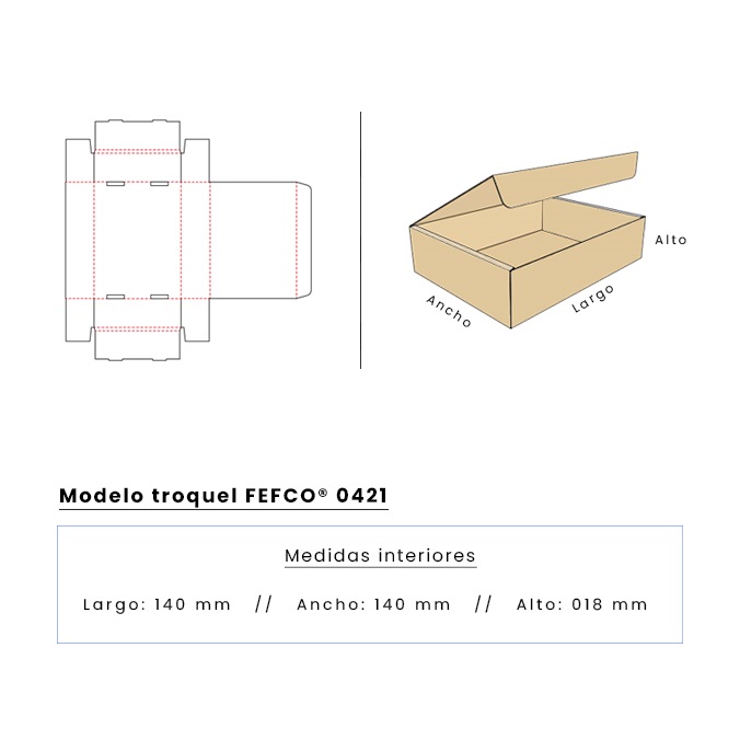 Caja para envío CD 140 x 140 x 018 mm