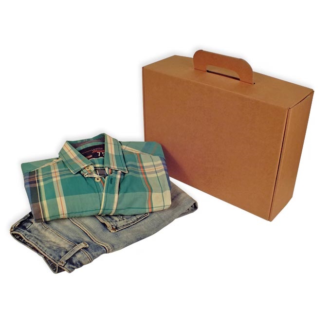 Muestras de caja maletín con asa 350 x 118 x 255 mm