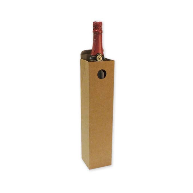 Muestras de caja para 1 botella con asa 