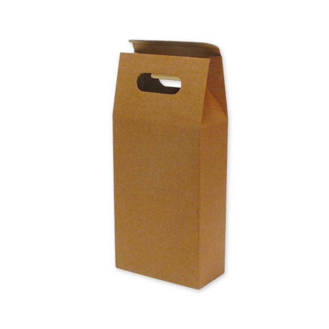 Caja cartón transporte para 2 botellas