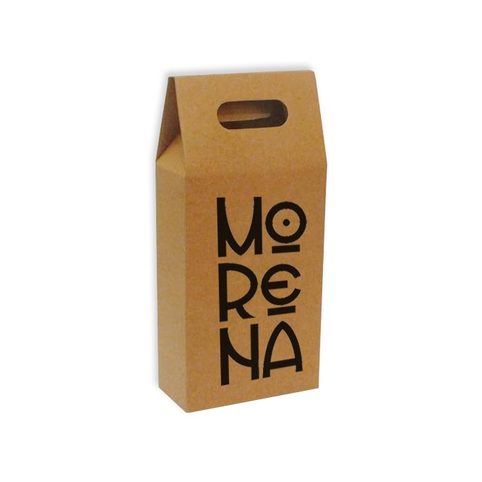 Caja cartón transporte para 2 botellas
