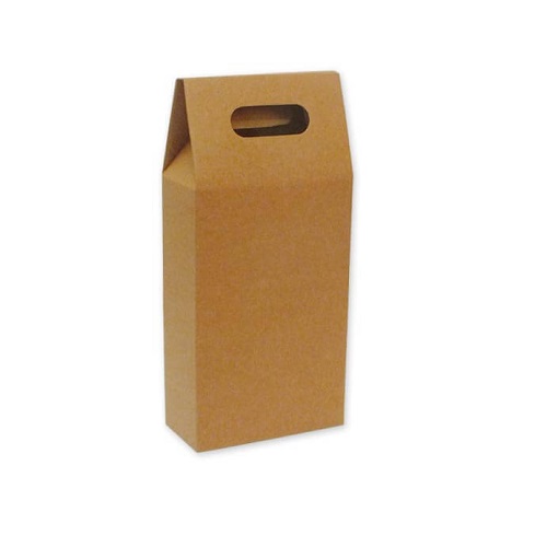 Caja para transporte de 2 botellas con asa