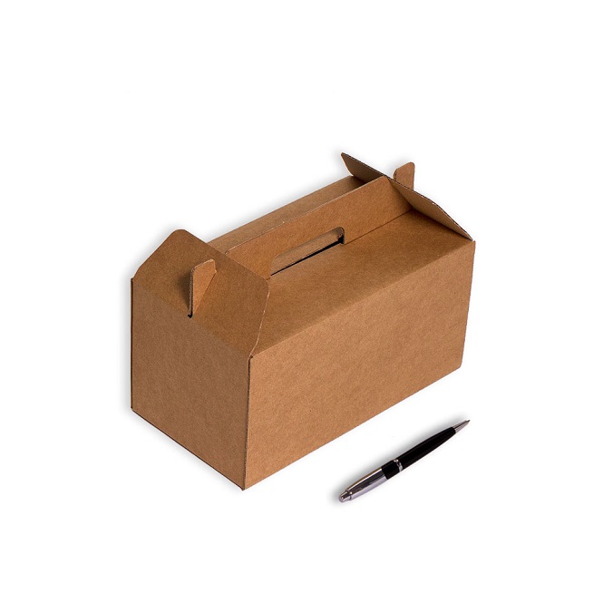 Caja de carton maletin para picnic 240x132x125mm