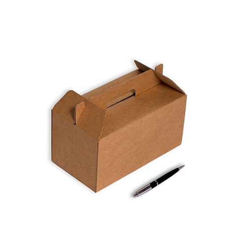 Caja de carton maletin para picnic 240x132x125mm
