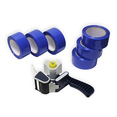 Pack cinta adhesiva azul + dispensador