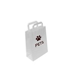 Bolsas Personalizadas Blanca  con Asa Plana 22+10x29CM 
