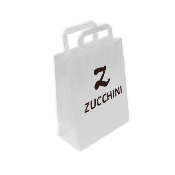 Bolsas Personalizadas Blancas con Asa Plana