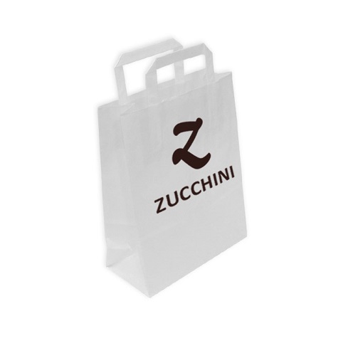 Bolsas Personalizadas Blancas con Asa Plana