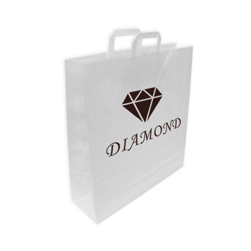 Bolsas Personalizadas Blancas Asa Plana 