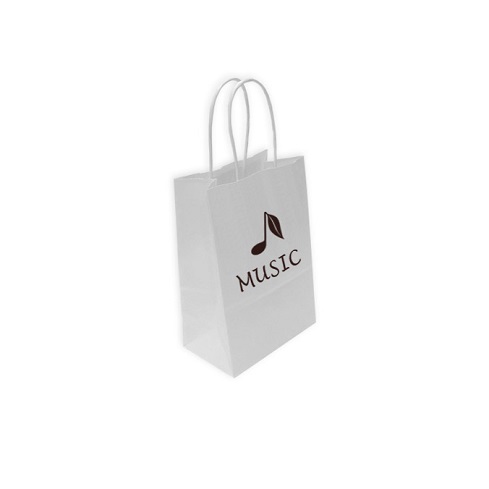 Bolsas de Papel Pesonalizadas Blancas 14+8,5X21,5CM