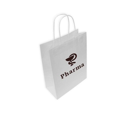 Bolsas de Papel Personalizadas Blancas 24+11X31CM