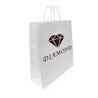 Bolsas Personalizadas Blancas Asa Rizada