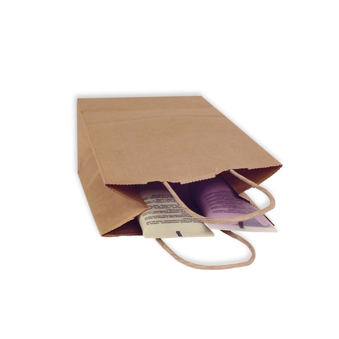 Bolsas de Papel Kraft 14 + 8,5 x 21,5 cm. Mini