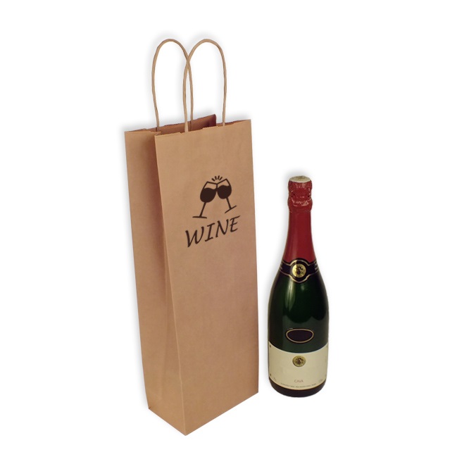 Bolsas de papel personalizadas 14 + 8,5 x 39,5 cm