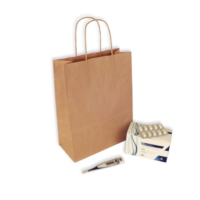 Bolsas Papel Kraft 24 + 11 x 31 cm