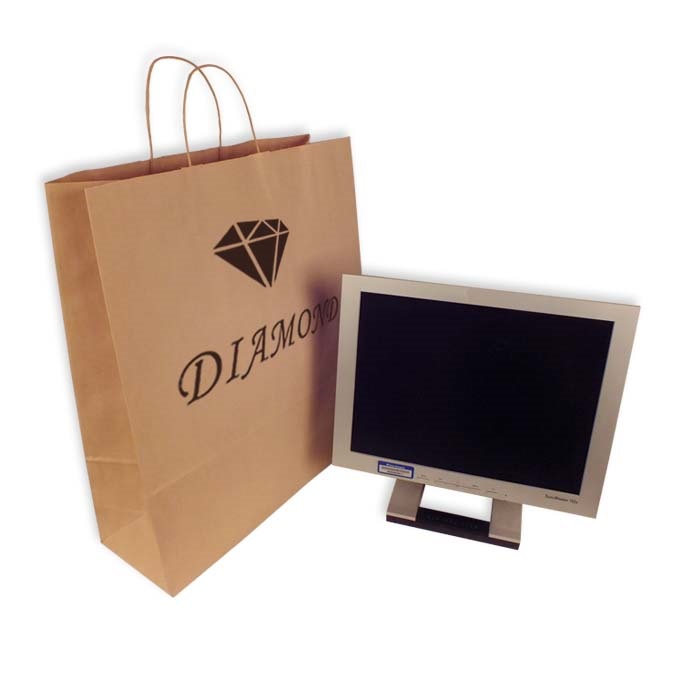 Bolsas de papel personalizadas 45 + 15 x 49 cm 