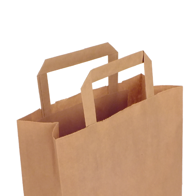 Bolsas de papel con asa plana