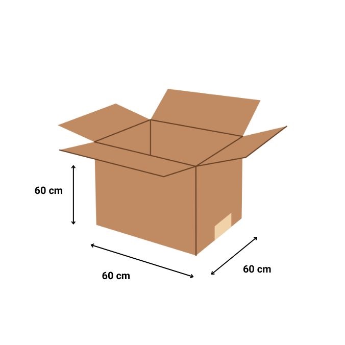 Cajas de cartón 600 x 600 x 600 mm