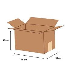 Cajas de carton 700 x 500 x 500 mm