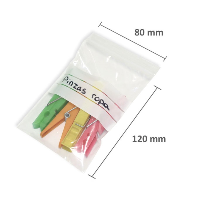 Bolsas cierre hermetico 80x120mm franjas