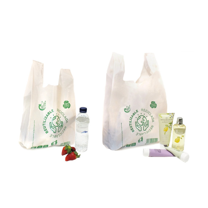 Bolsas de plástico ecológicas con asas