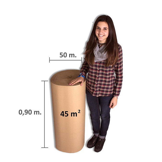 Bobina Cartón Ondulado 90 cm - Protección