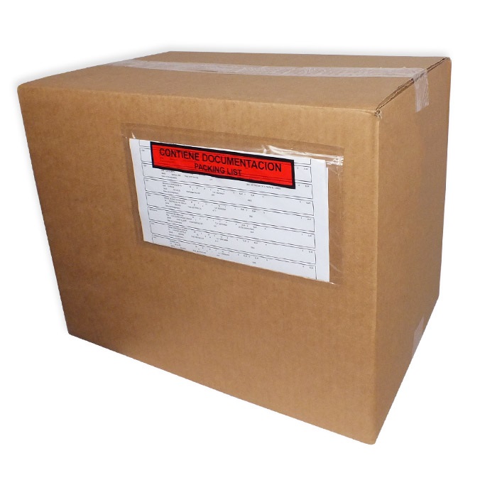 Sobre adhesivo Packing list Mediano