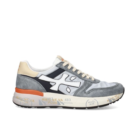 Premiata Mick 7245 Sneaker Grey and Blue Tascón Barcelona