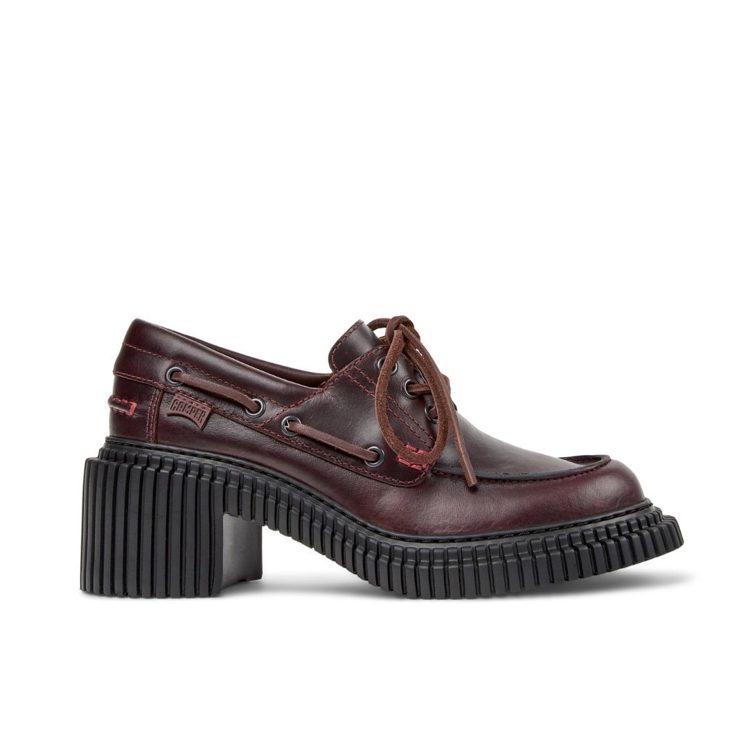Camper Pix London women's burgundy leather loafer Tascón Barcelona