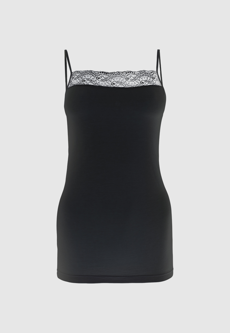 Straight-Neck Lace Spaghetti Top | Women's Vest | ZD