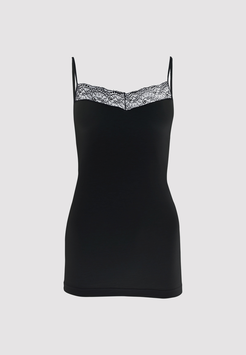 Straight-Neck Lace Spaghetti Top | Women's Vest | ZD