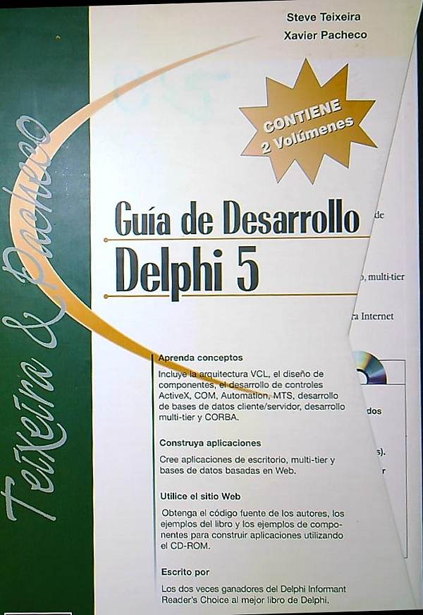 Guía de desarrollo Delphi 5 , dos tomos con estuche - Erbre Libros