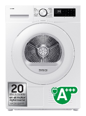 Samsung Secadora 9Kg con Bomba de Calor Clase A+++ Blanca DV90DG52A0TEEC