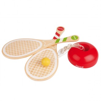 Wooden racket set