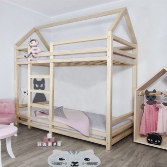 BUNK BED TWINY NATURAL RIGHT 120X200