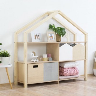 WOODEN HOUSE SHELF SHELLY  NATURAL
