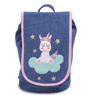 Navy blue unicorn backpack