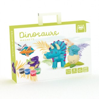 Create and paint your magnets dinosaurs