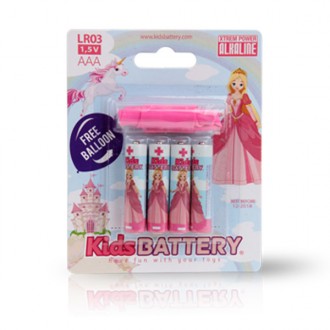 4 alkaline batteries AAA LR03  princesses