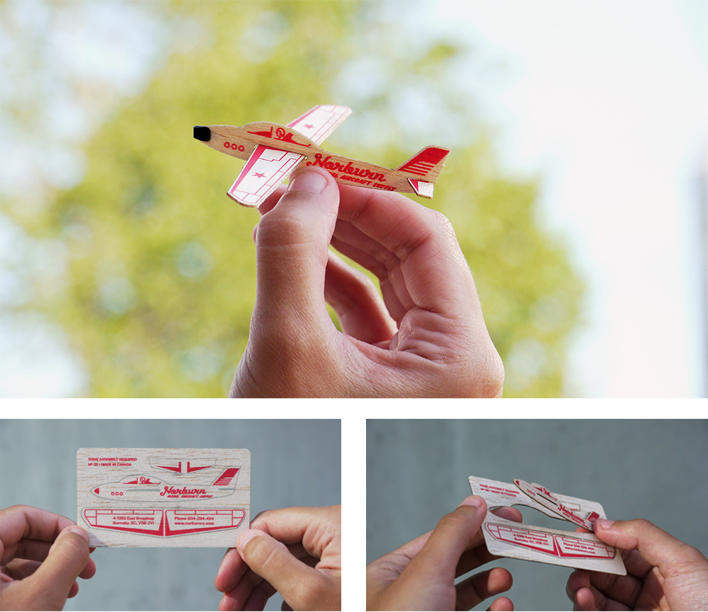 tarjeta de visita avión